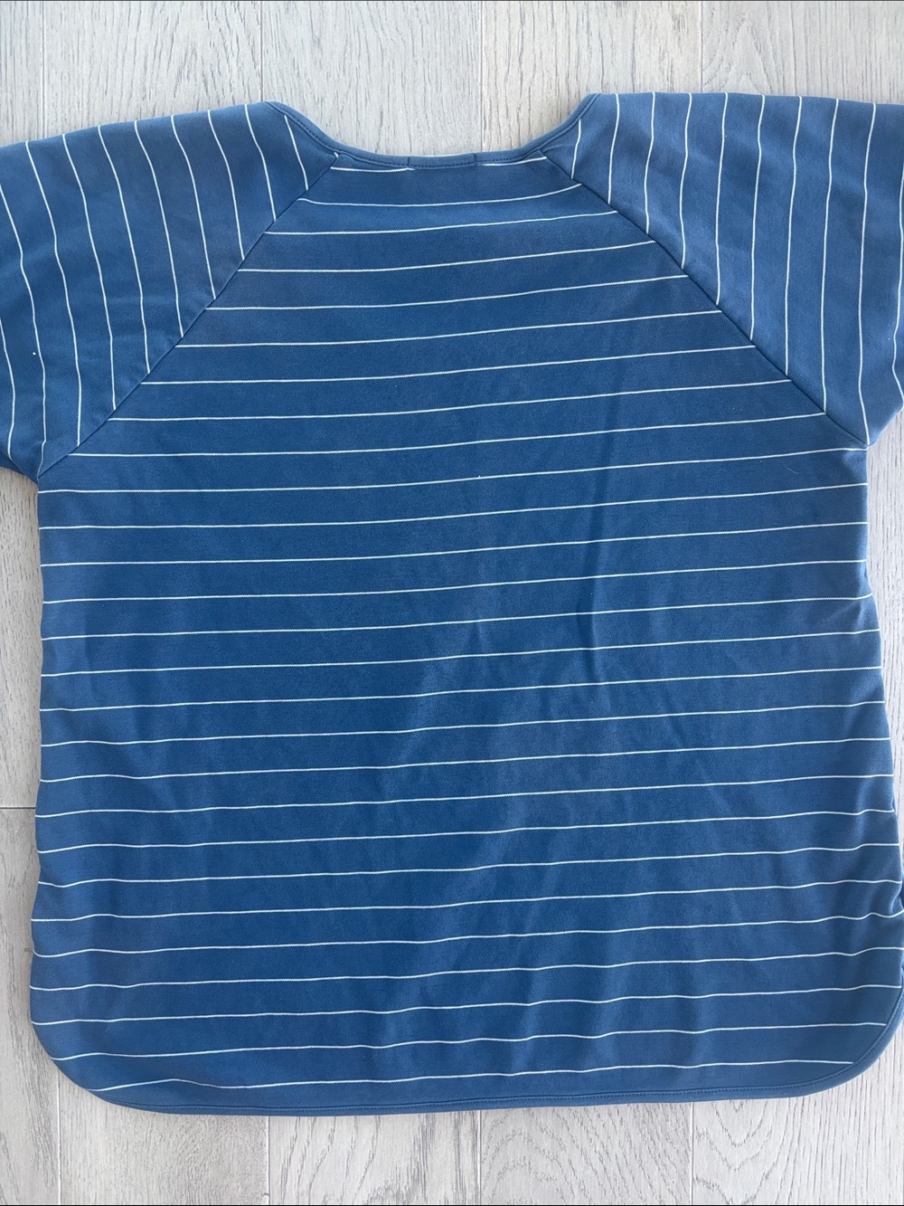 Striped Navy Short Sleeve Women’s Pajama Set - Picture 5 of 7